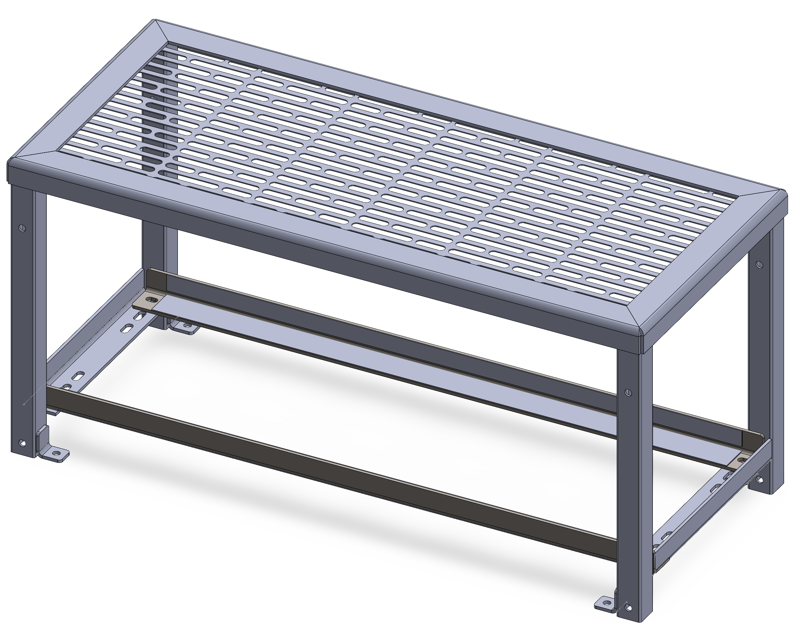 Stackable battery rack platform designed to stack safely