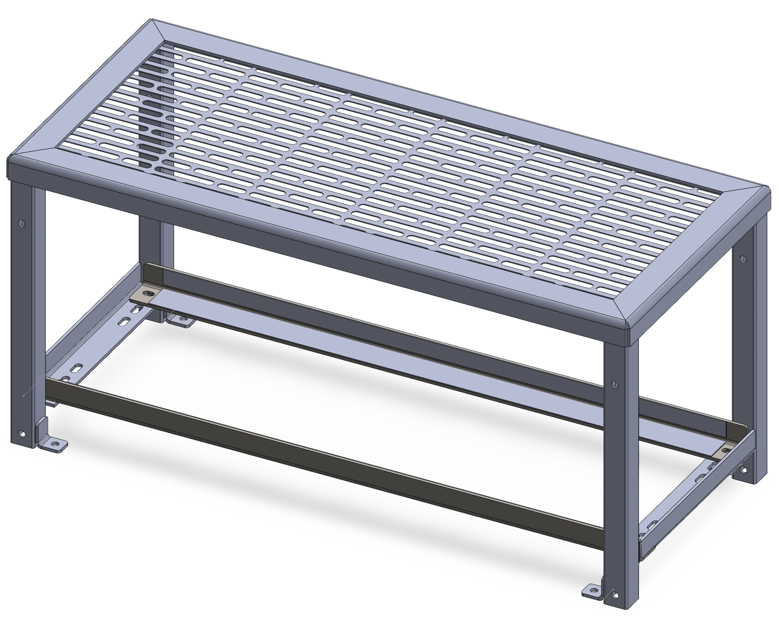 Stackable steel rack platform